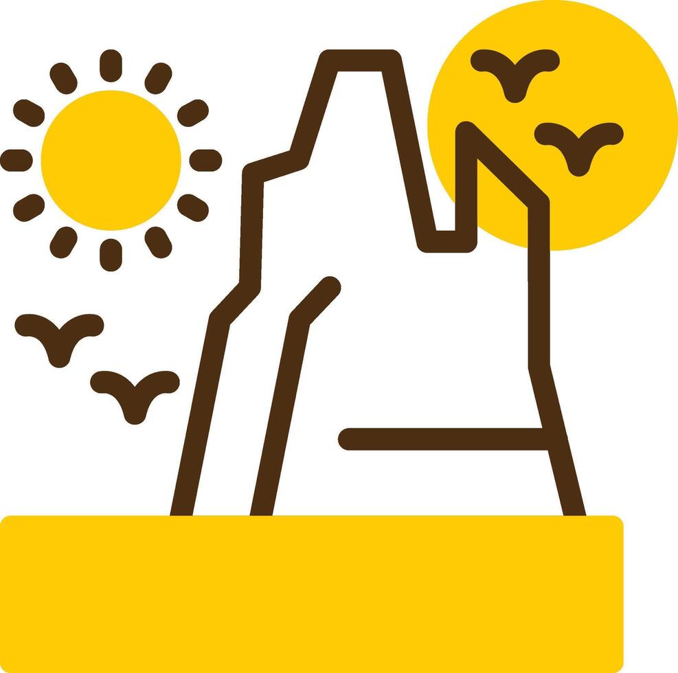 Canyon Yellow Lieanr Circle Icon vector
