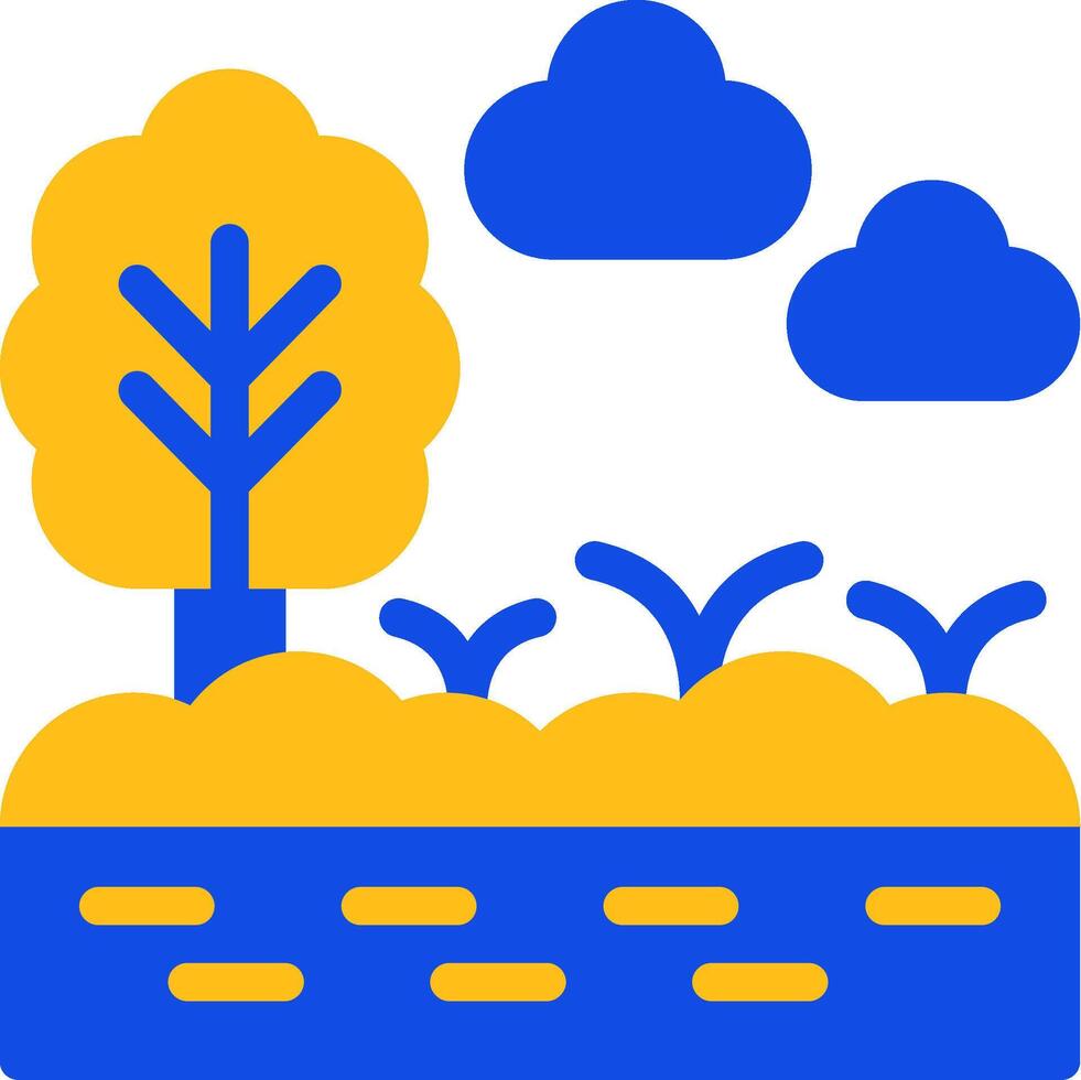 Swamp Flat Two color Icon vector