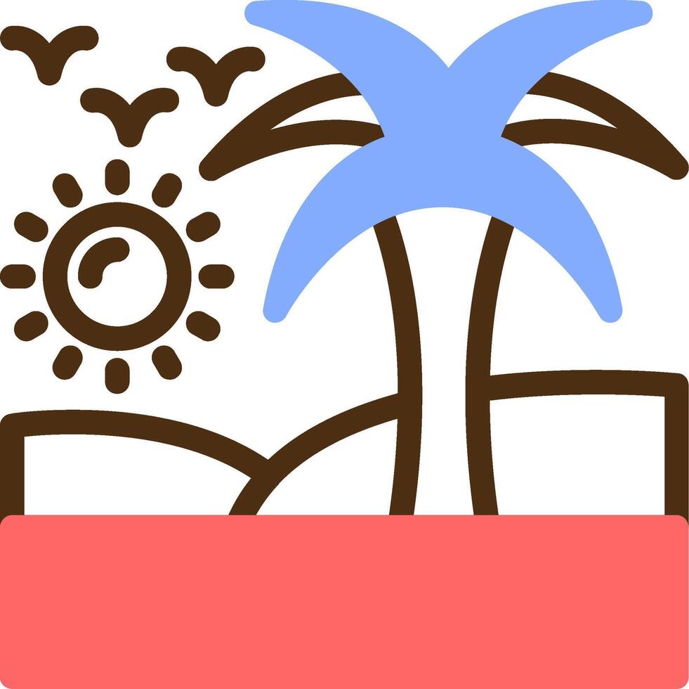 Oasis Color Filled Icon vector