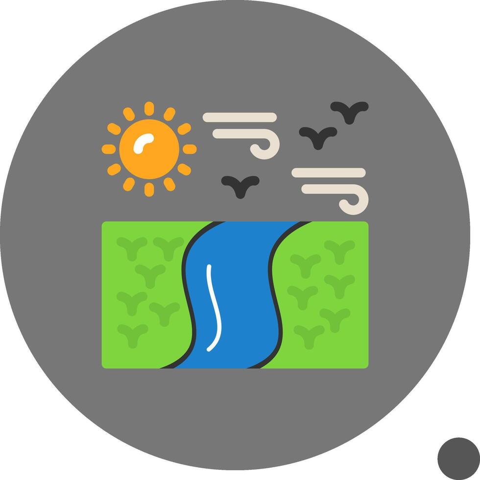 Marsh Flat Shadow Icon vector