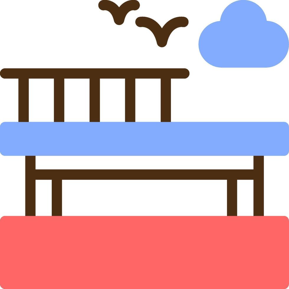 Wharf Color Filled Icon vector