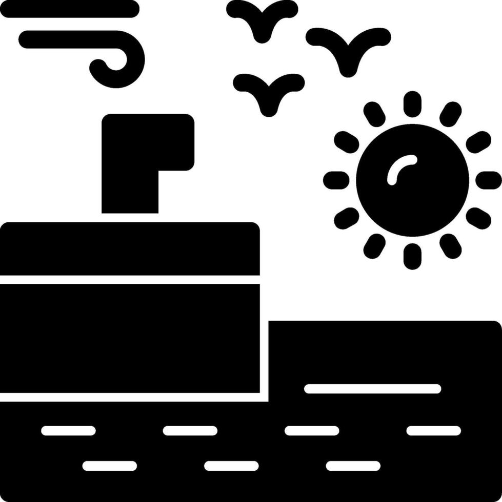 Quay Solid Multi Gradient Icon vector