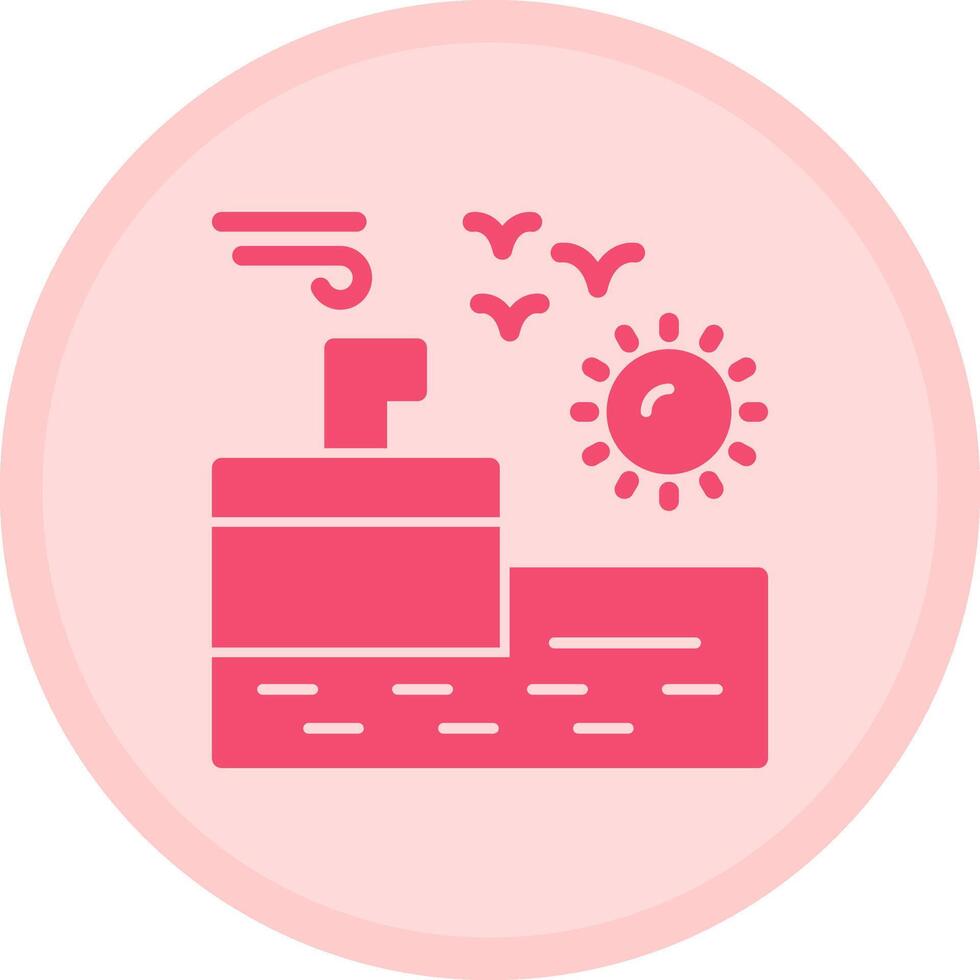 Quay Multicolor Circle Icon vector