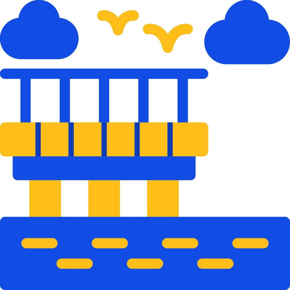 Boardwalk Flat Two color Icon vector