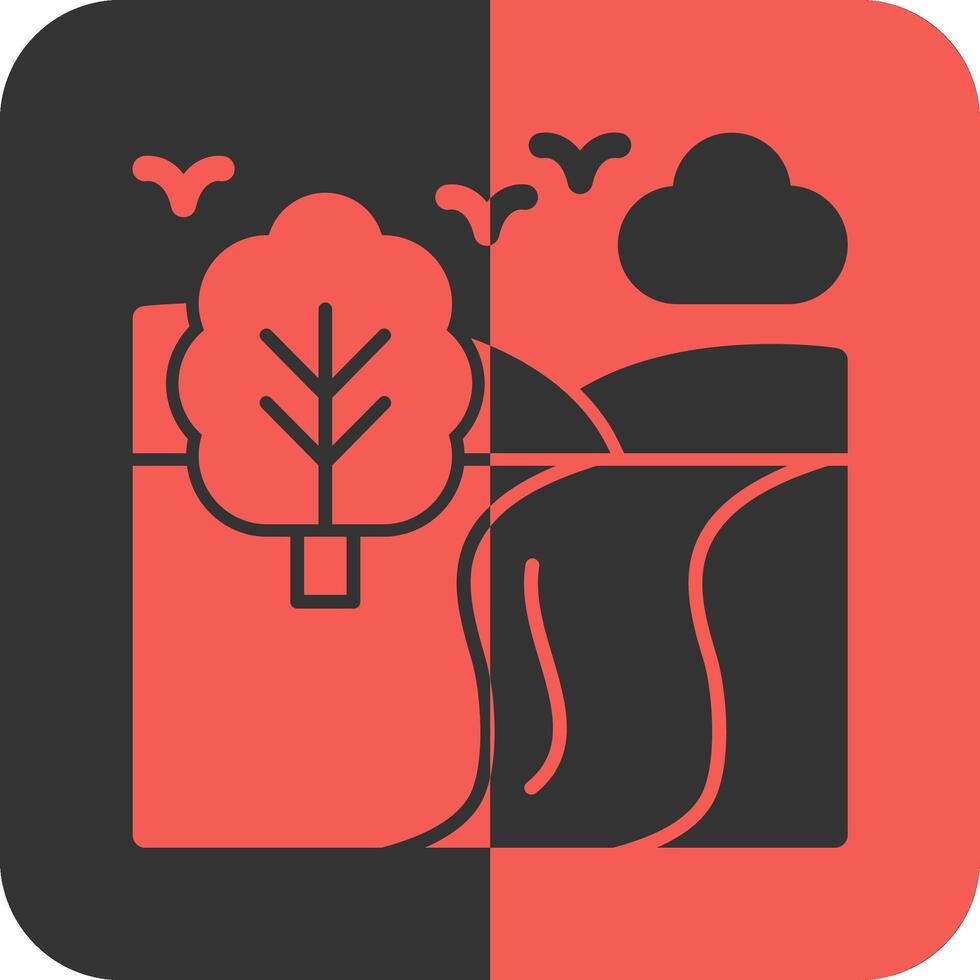 Trail Red Inverse Icon vector