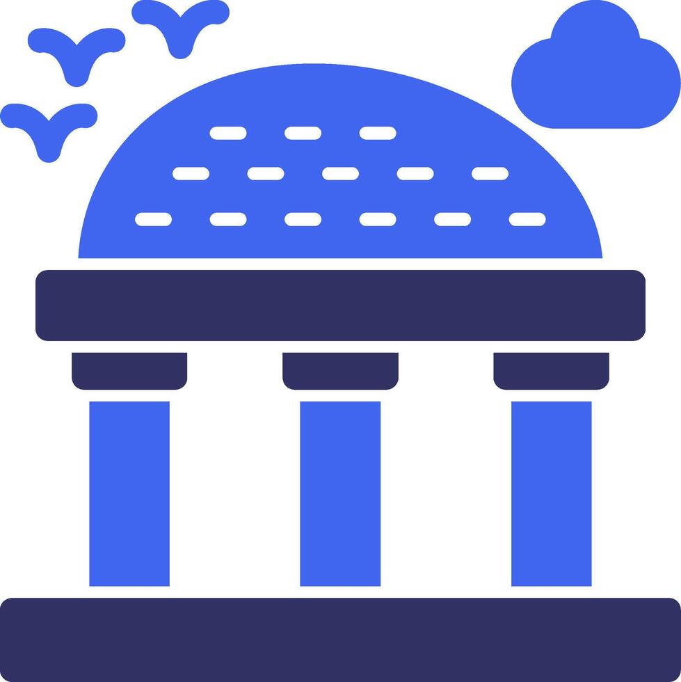 Esplanade Solid Two Color Icon vector