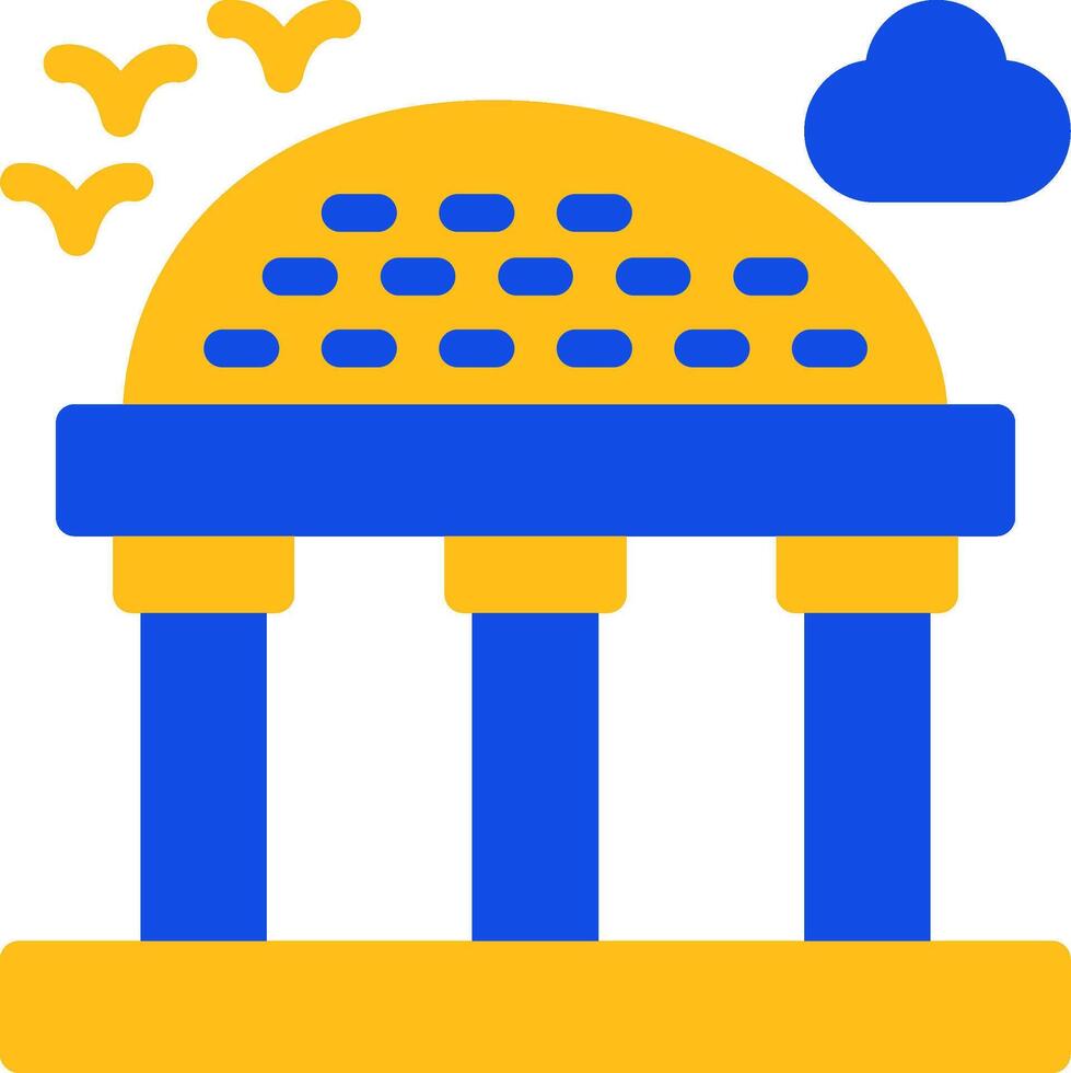 Esplanade Flat Two color Icon vector