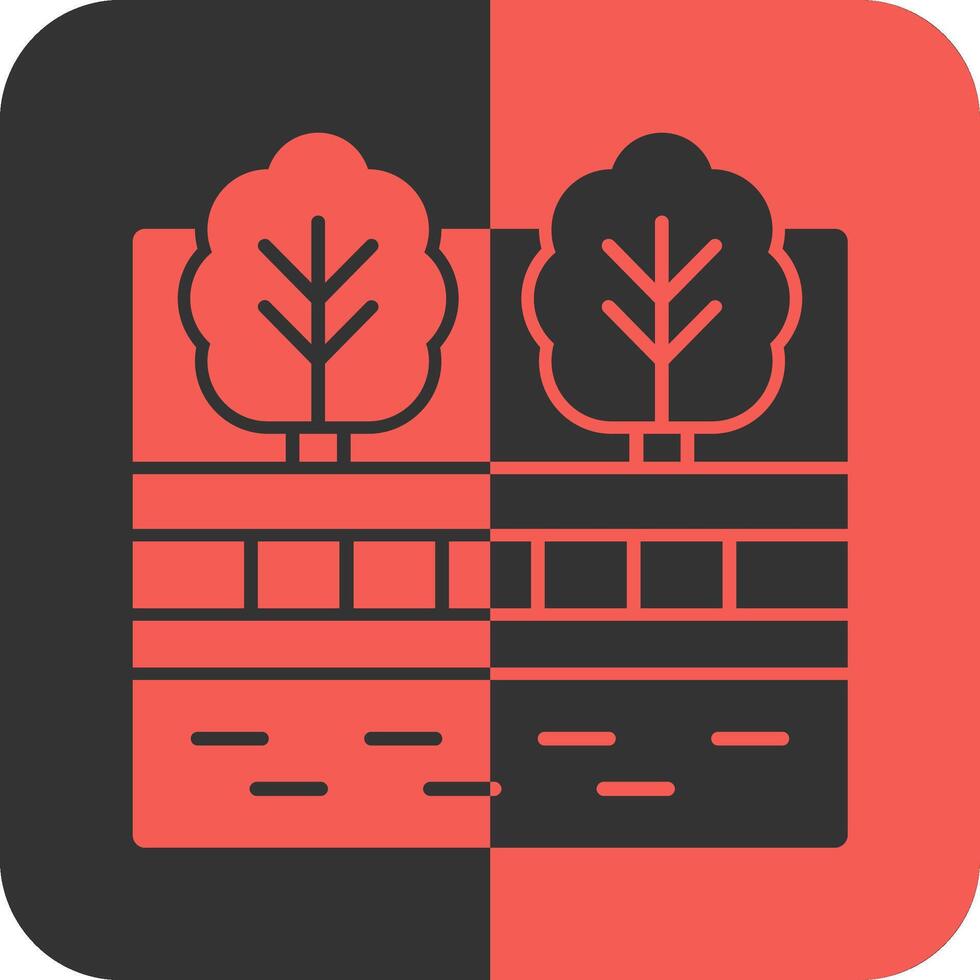 Promenade Red Inverse Icon vector