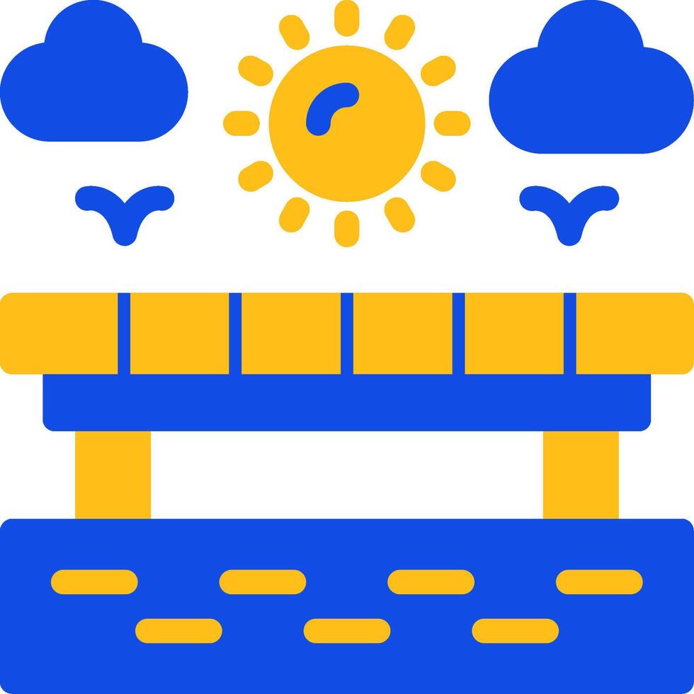 Boardwalk Flat Two color Icon vector