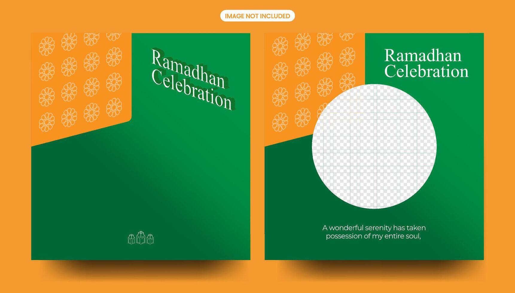 Realistic ramadan social media post template for islamic new year celebration vector