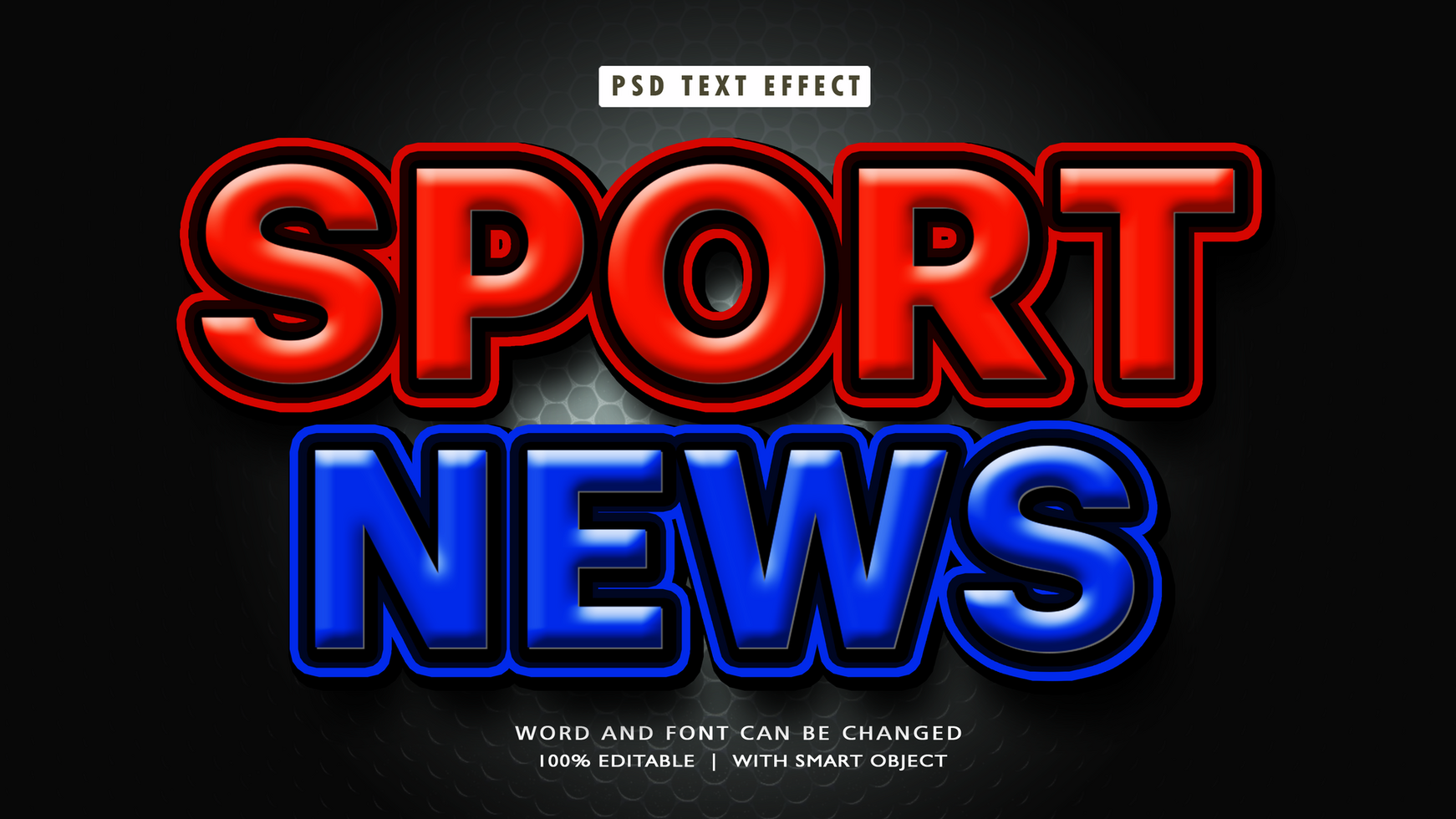 Sport News Editable Style Effects psd