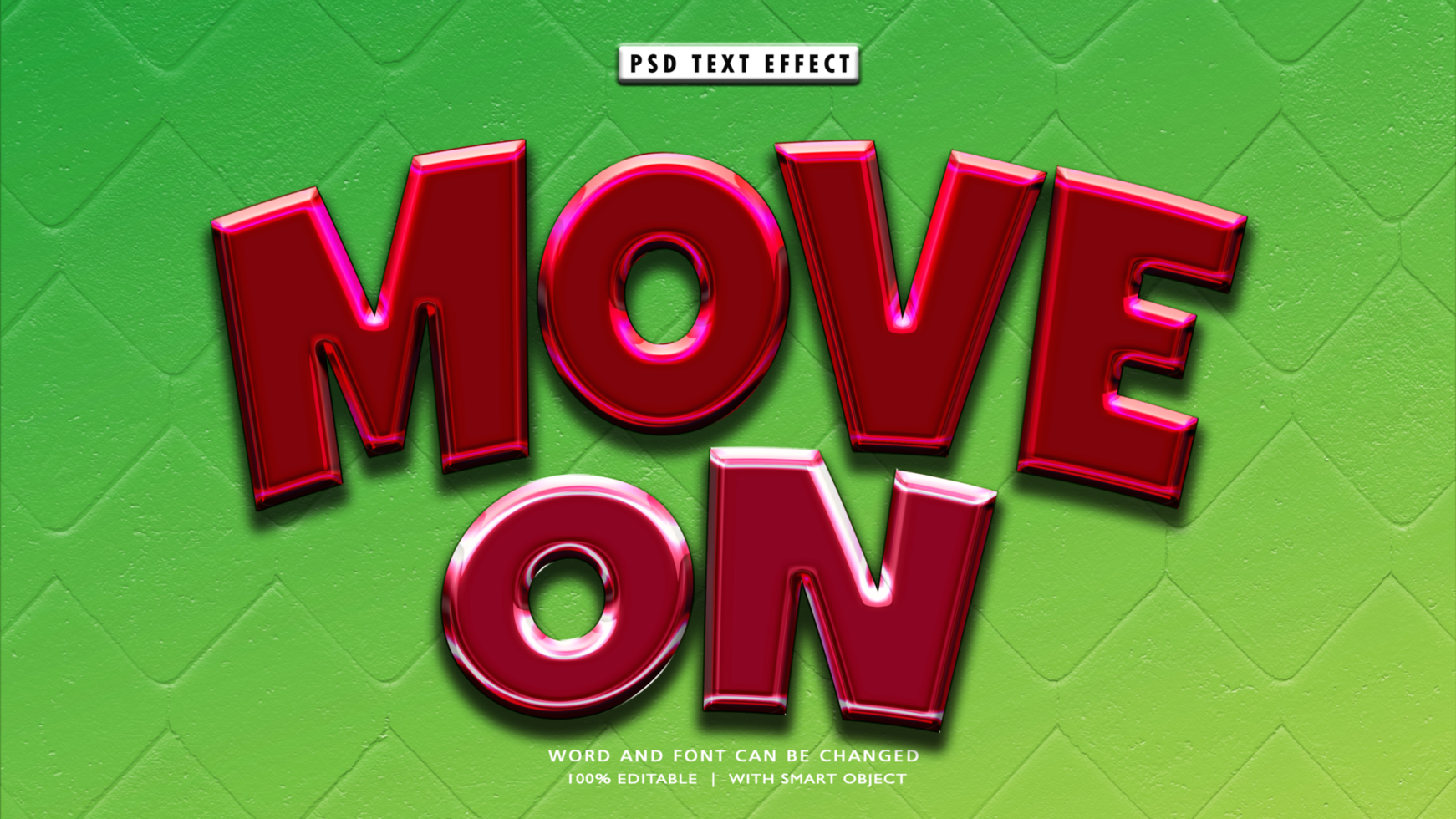 Move On 3D Editable Text Effects psd