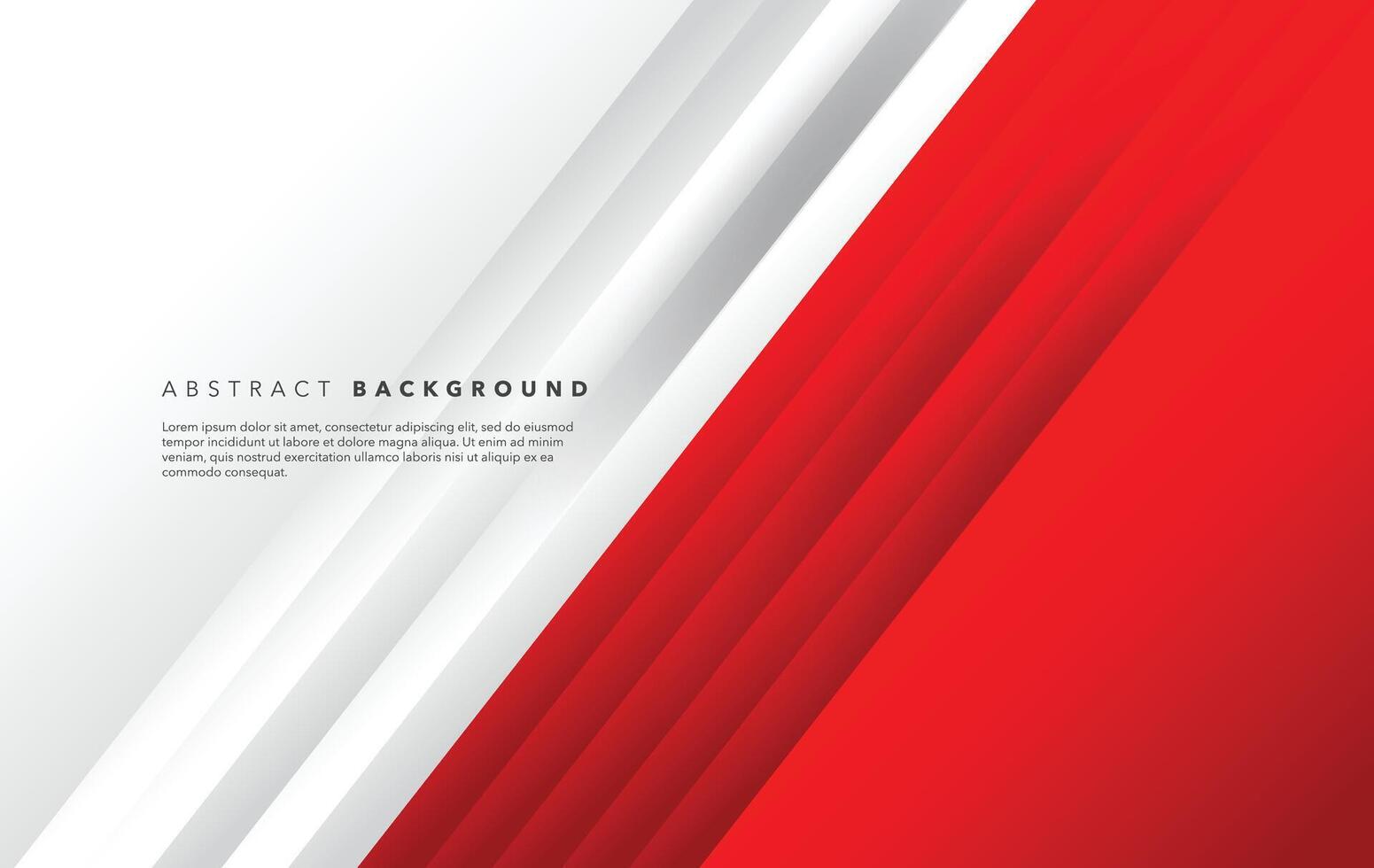 red and white modern abstract background design template vector