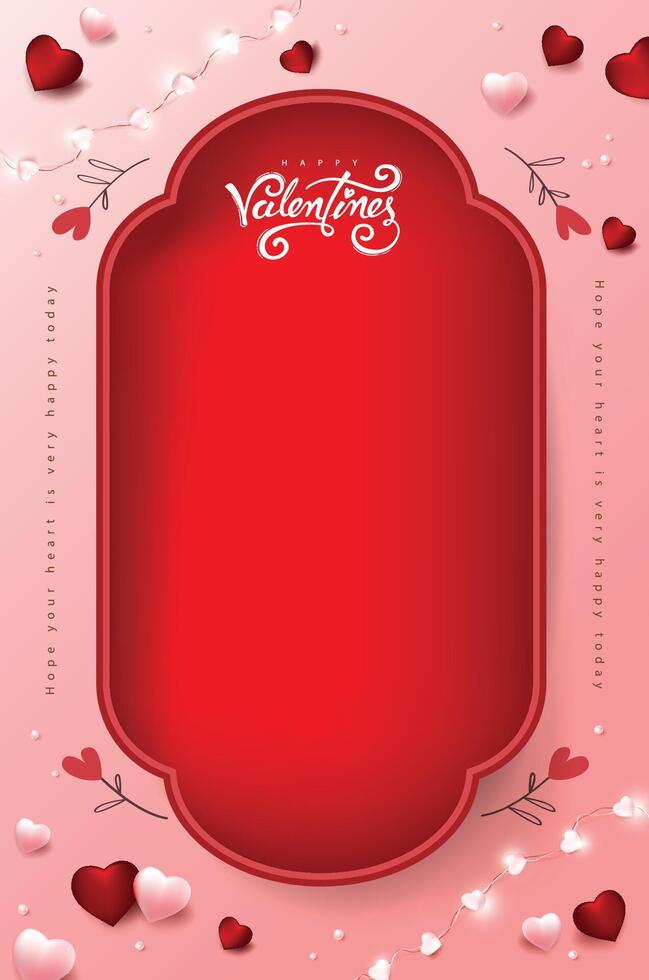 Happy Valentine's day banner background with Retro sign background vector