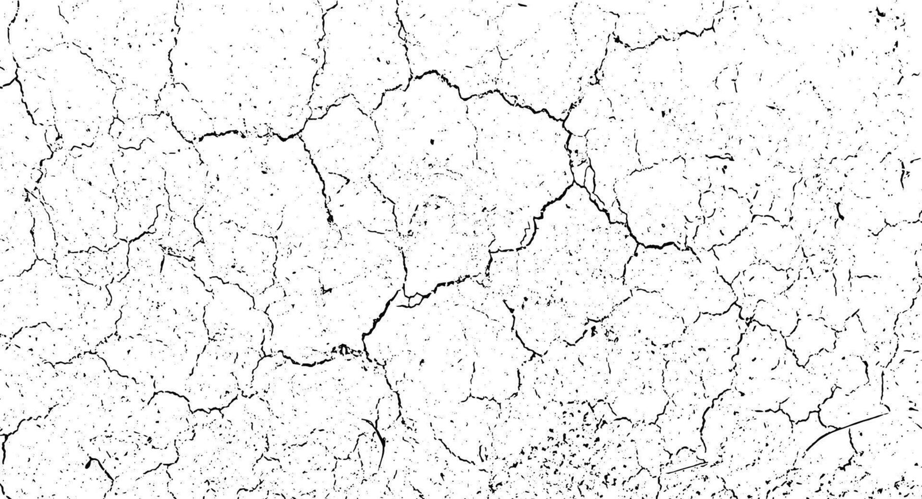 Clásico negro y blanco un agrietado muro, un negro y blanco vector de un agrietado muro, agrietado grunge textura fondo, un negro y blanco vector de agrietado hormigón grunge efecto,