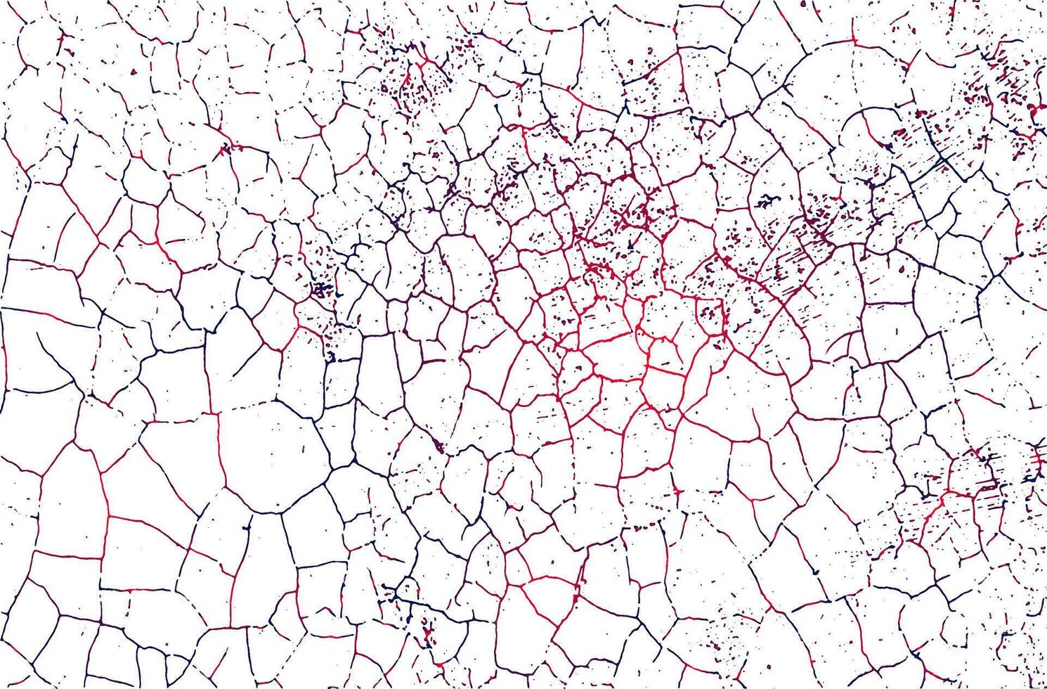 un Clásico vector efecto de el rojo lava fuego grietas textura en el suelo, textura de el mapa