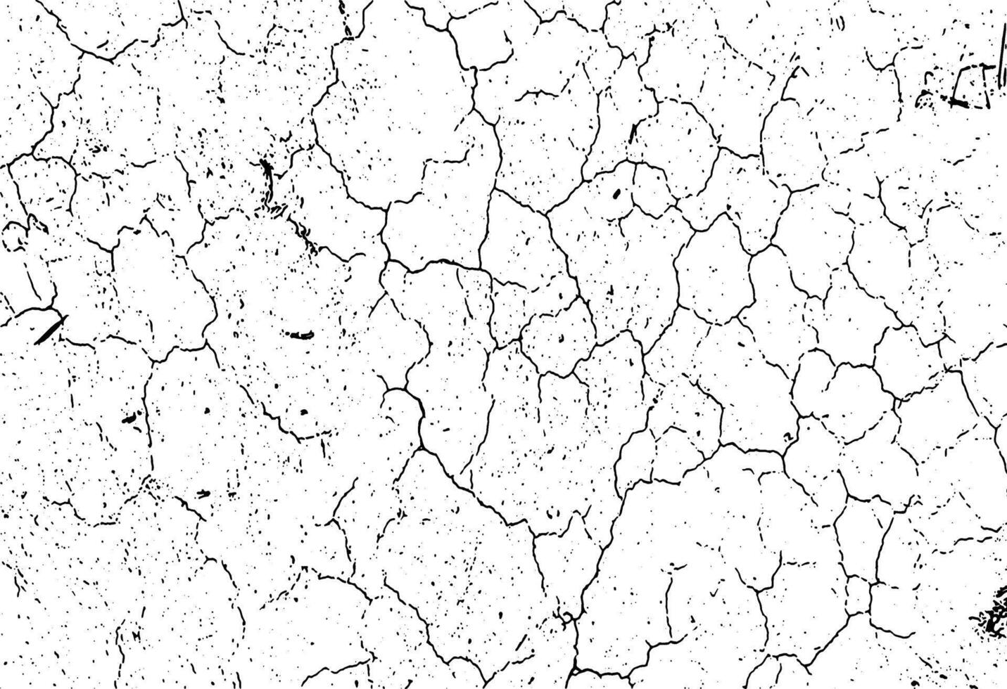 vintage black and white grunge vector of cracked concrete, grungy effect with noise