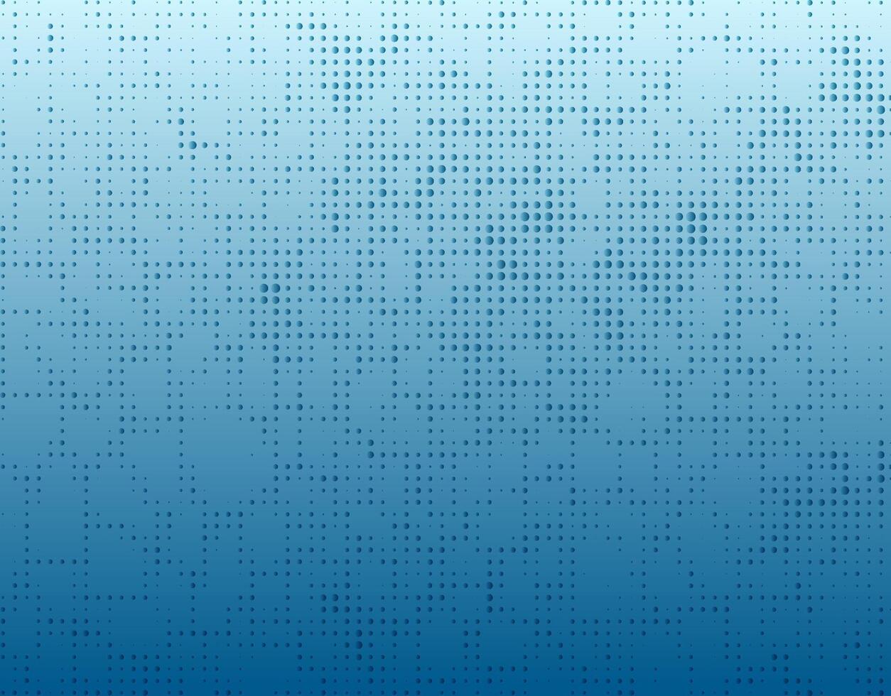 blue halftone dot background with white dots,  horizontal background, gradient background, blue dots, technology background vector