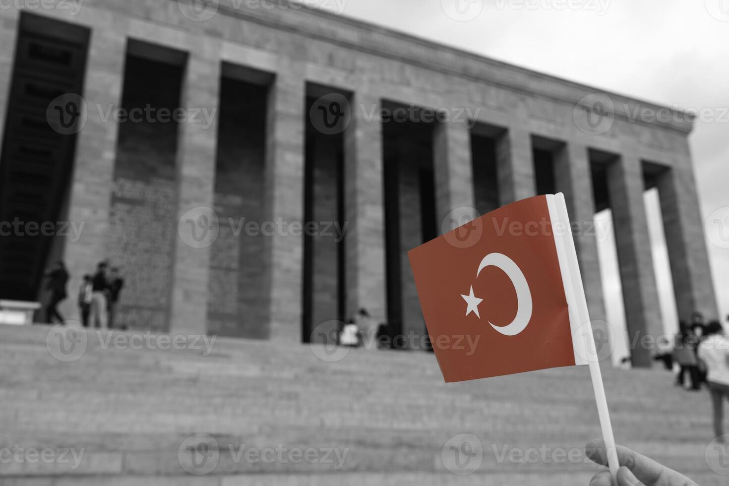 Anitkabir and Turkish Flag. 10th november or 10 kasim background photo
