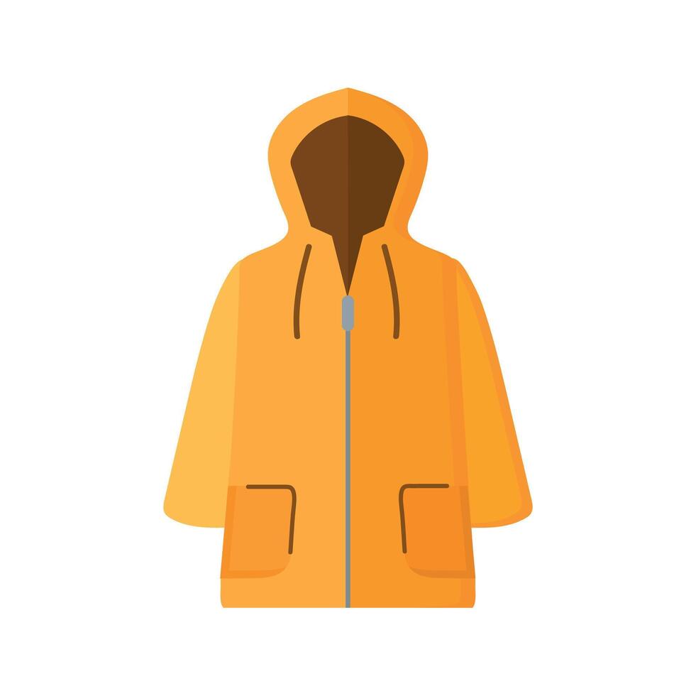 Raincoat clothes isolated vector illustration