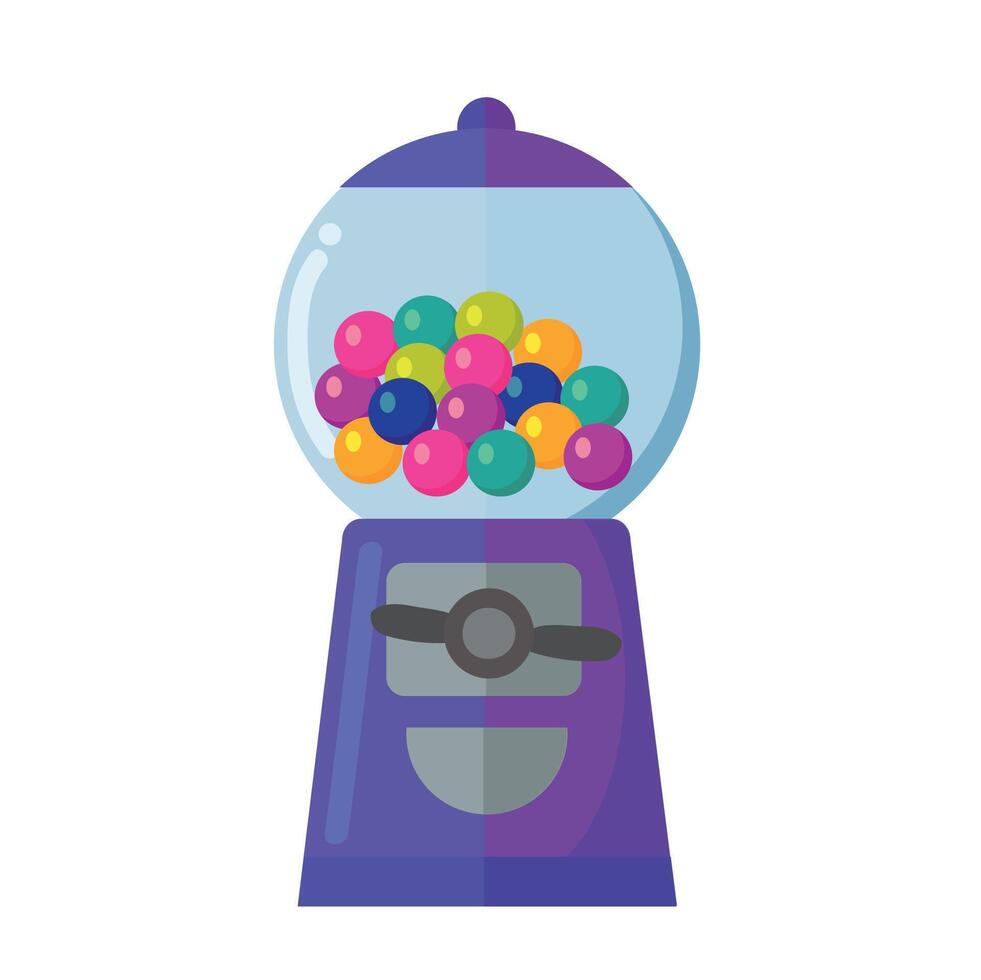 Gumball machine isolated vector illustration