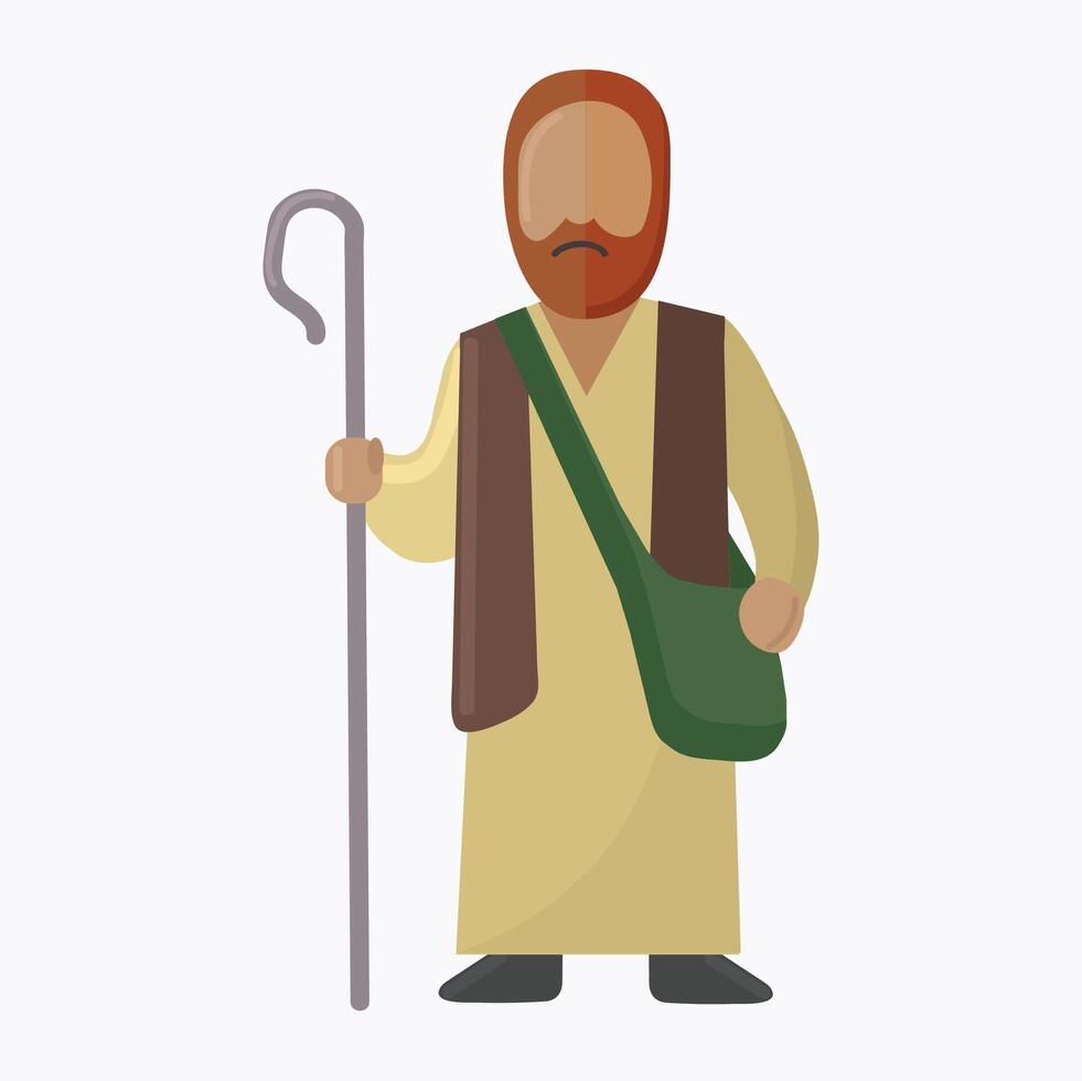Shepherd icon clipart isolated vector illustration
