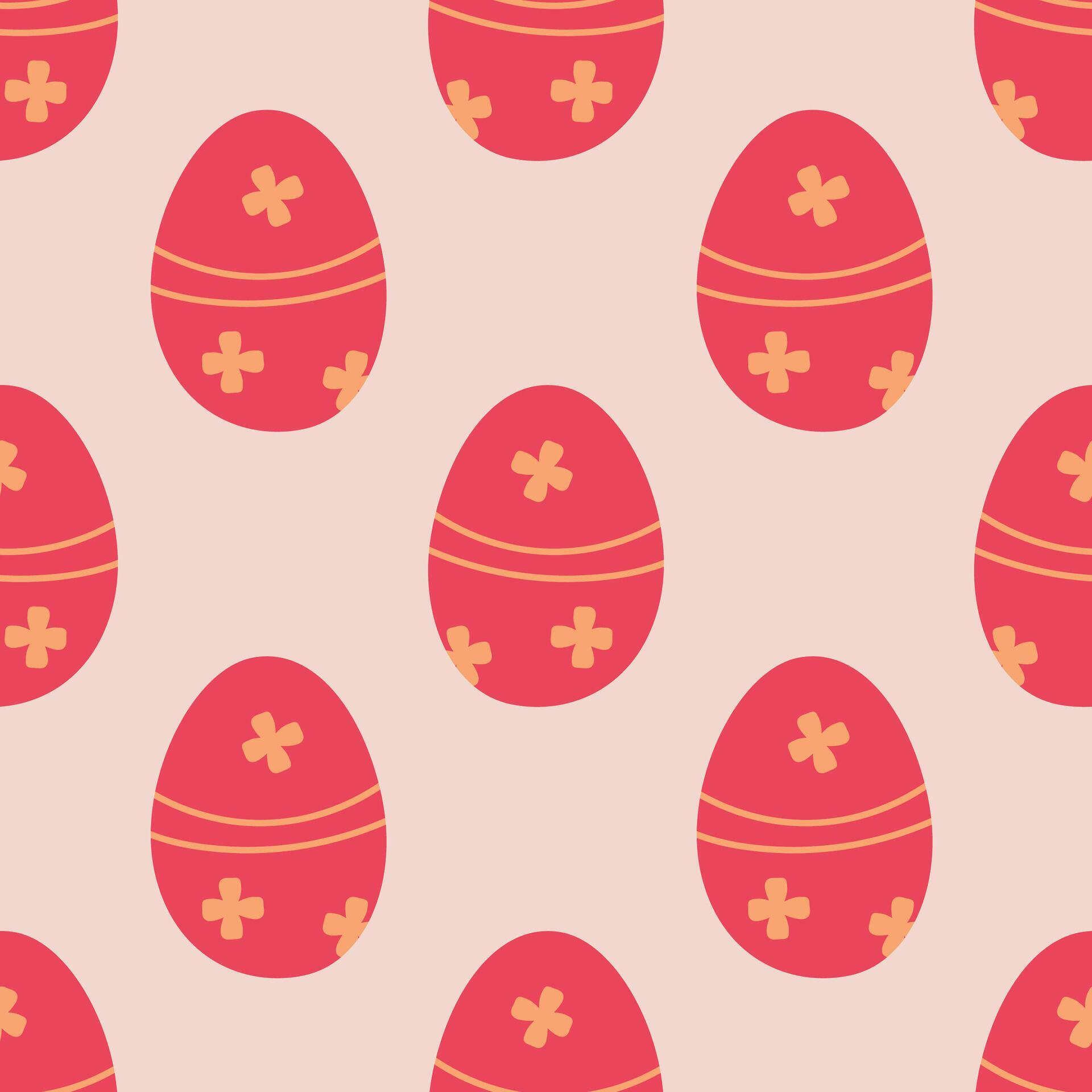 Seamless easter spring vector pattern with easters eggs 40957028 Vector ...