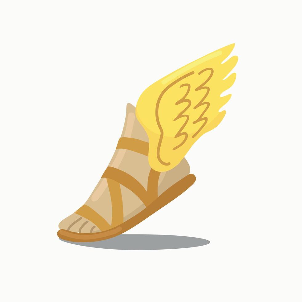 Winged foot icon vector illustration