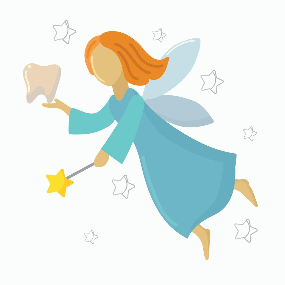 Tooth fairy isolated vector illustration