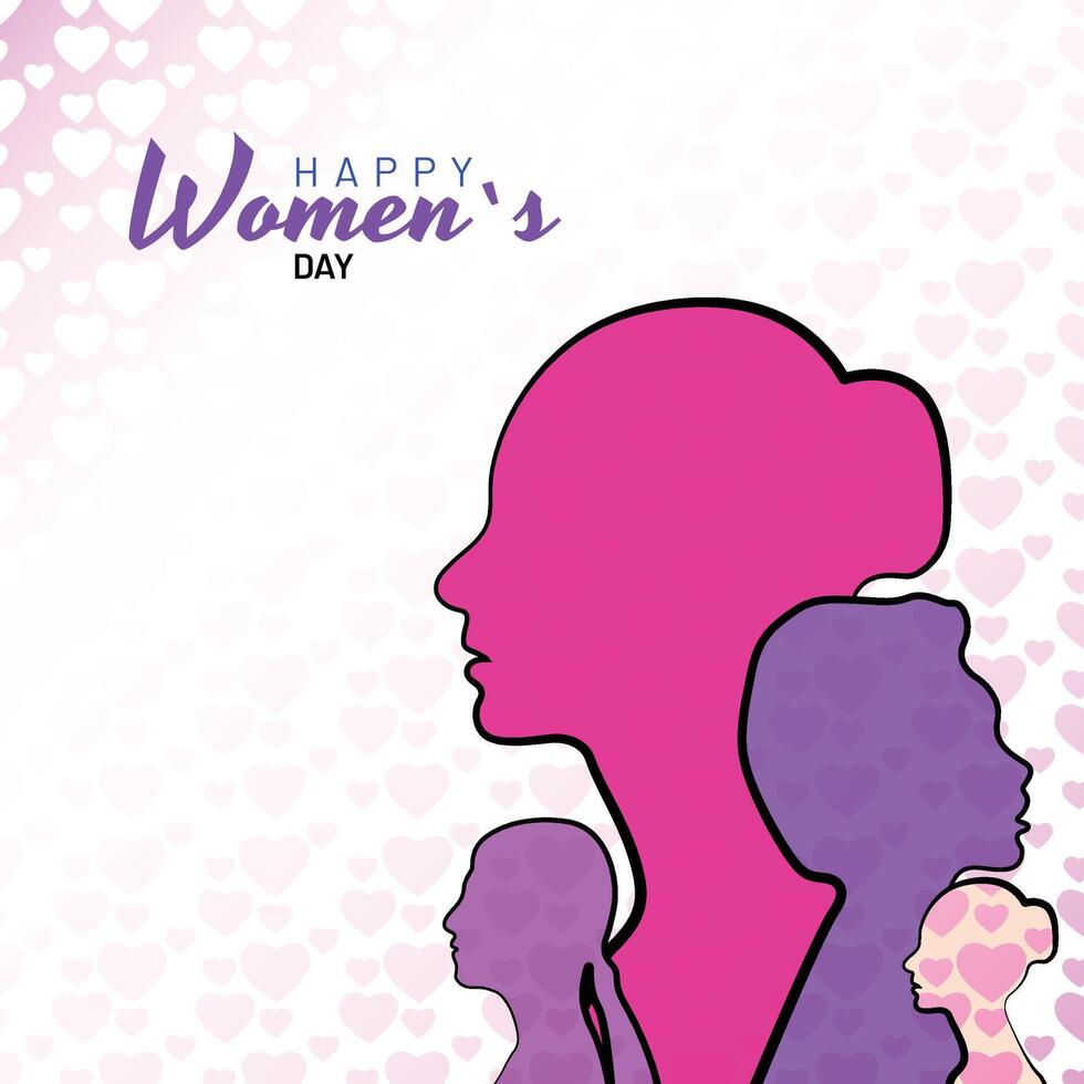 Happy Women's Day design concept, For Social Media post vector