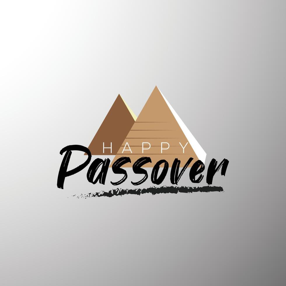 Happy Passover greetings. Logo text illustration design vector