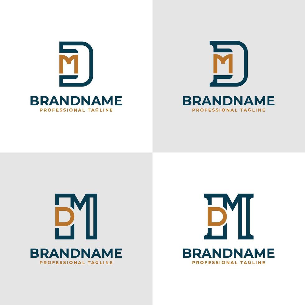 elegante letras dm y Maryland monograma logo, adecuado para negocio con Maryland o dm iniciales vector