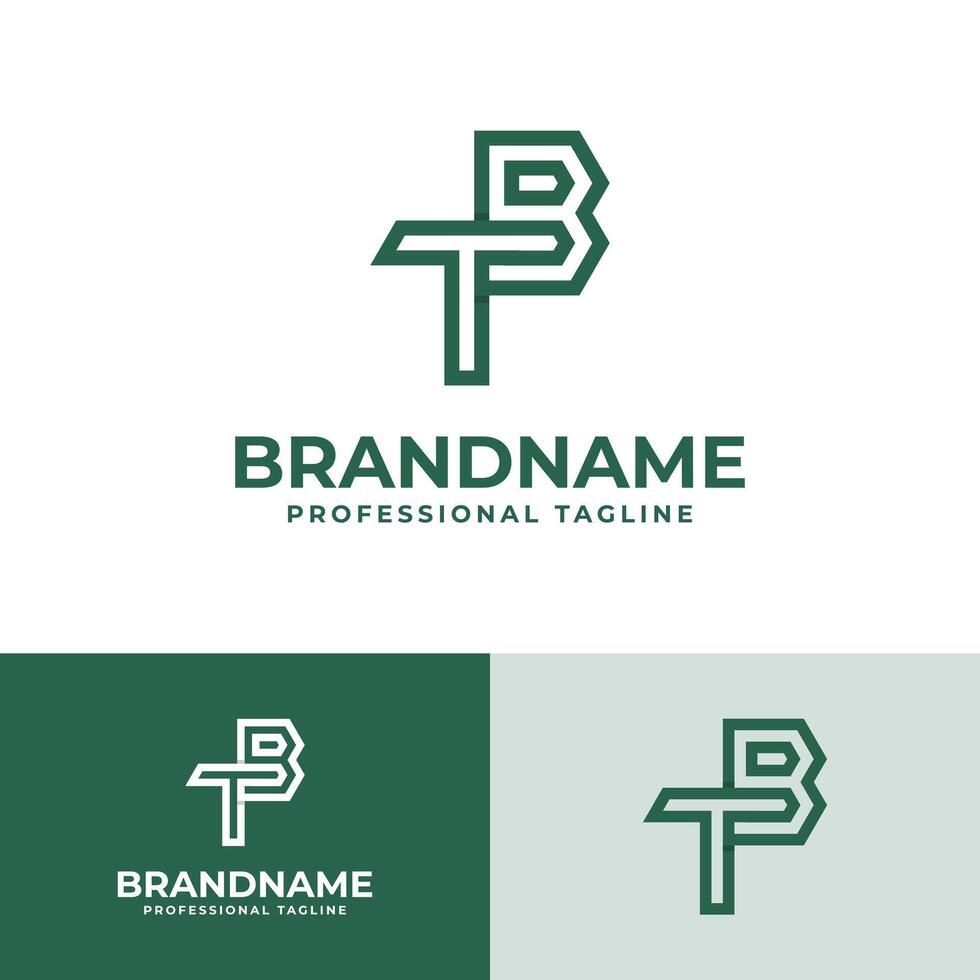Modern Initials TB Logo, suitable for business with BT or TB initials vector