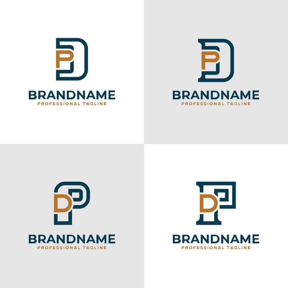 Elegant Letters DP and PD Monogram Logo, suitable for business with PD or DP initials vector
