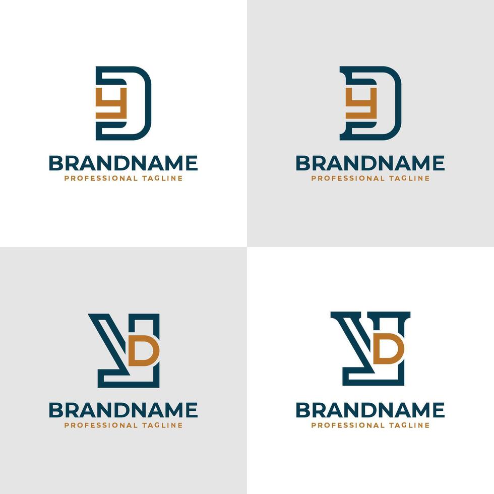 elegante letras dy y yarda monograma logo, adecuado para negocio con yarda o dy iniciales vector