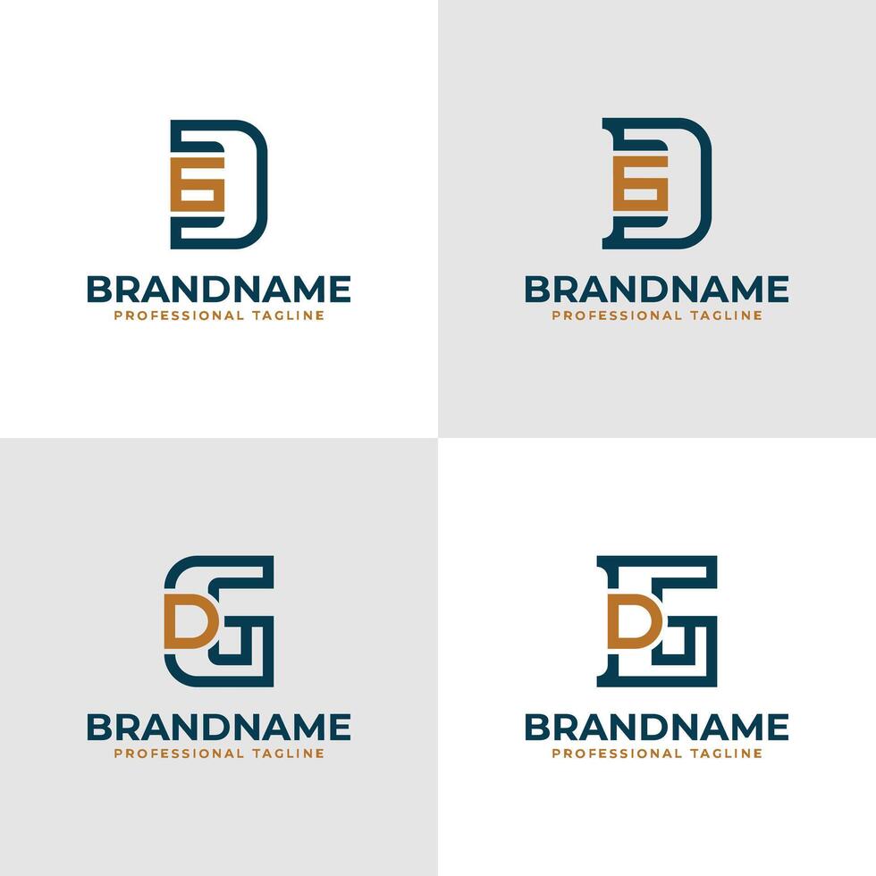 elegante letras dg y gd monograma logo, adecuado para negocio con gd o dg iniciales vector