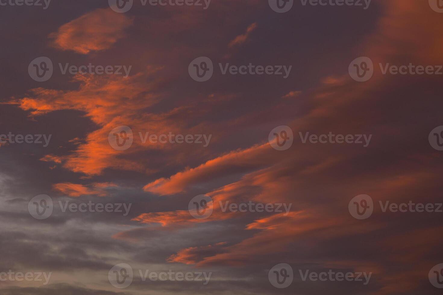 Sunset or sunrise view with dramatic clouds. photo