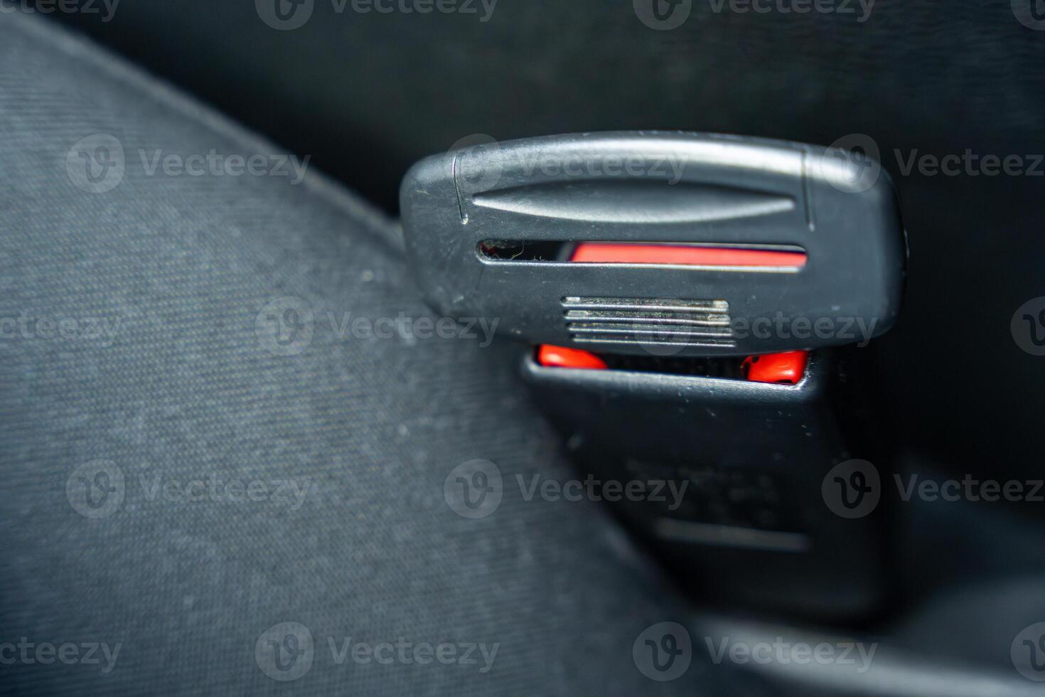 Artificial seat belt plug.Violation of traffic rules. Irresponsible driving and behavior concept photo