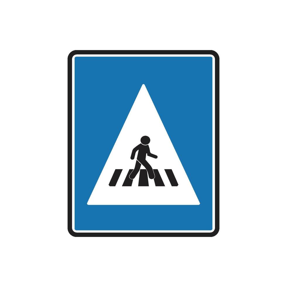 zebra crossing icon vector
