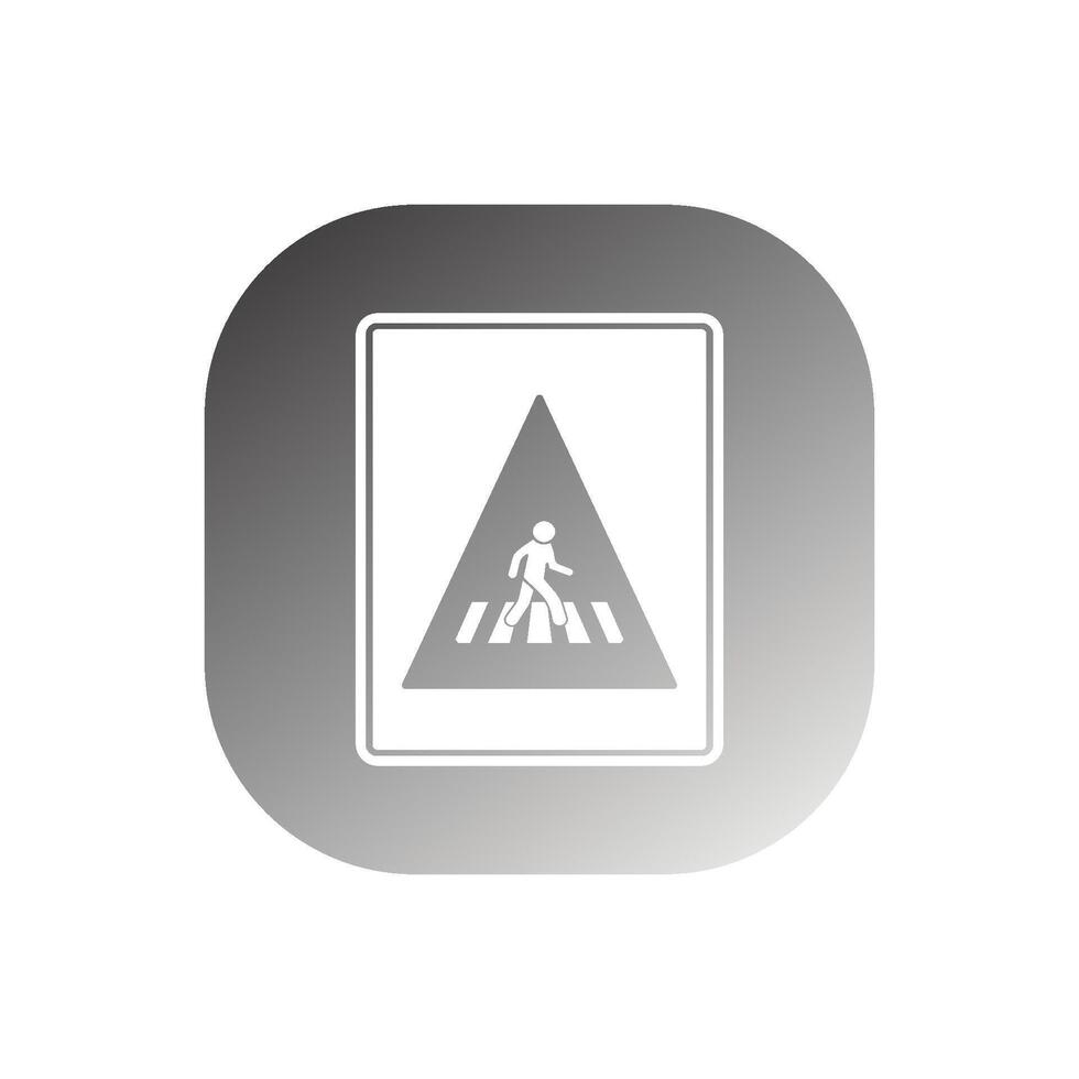 zebra crossing icon vector