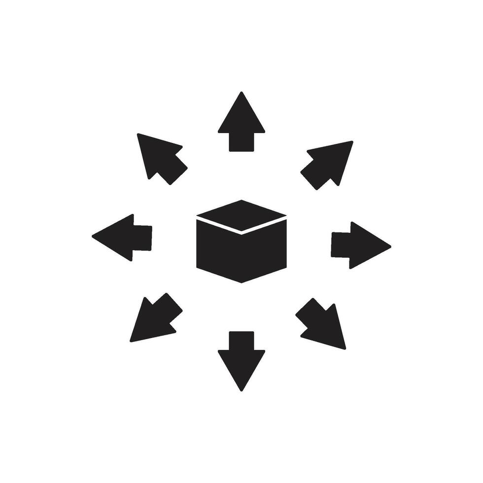 distribution icon vector