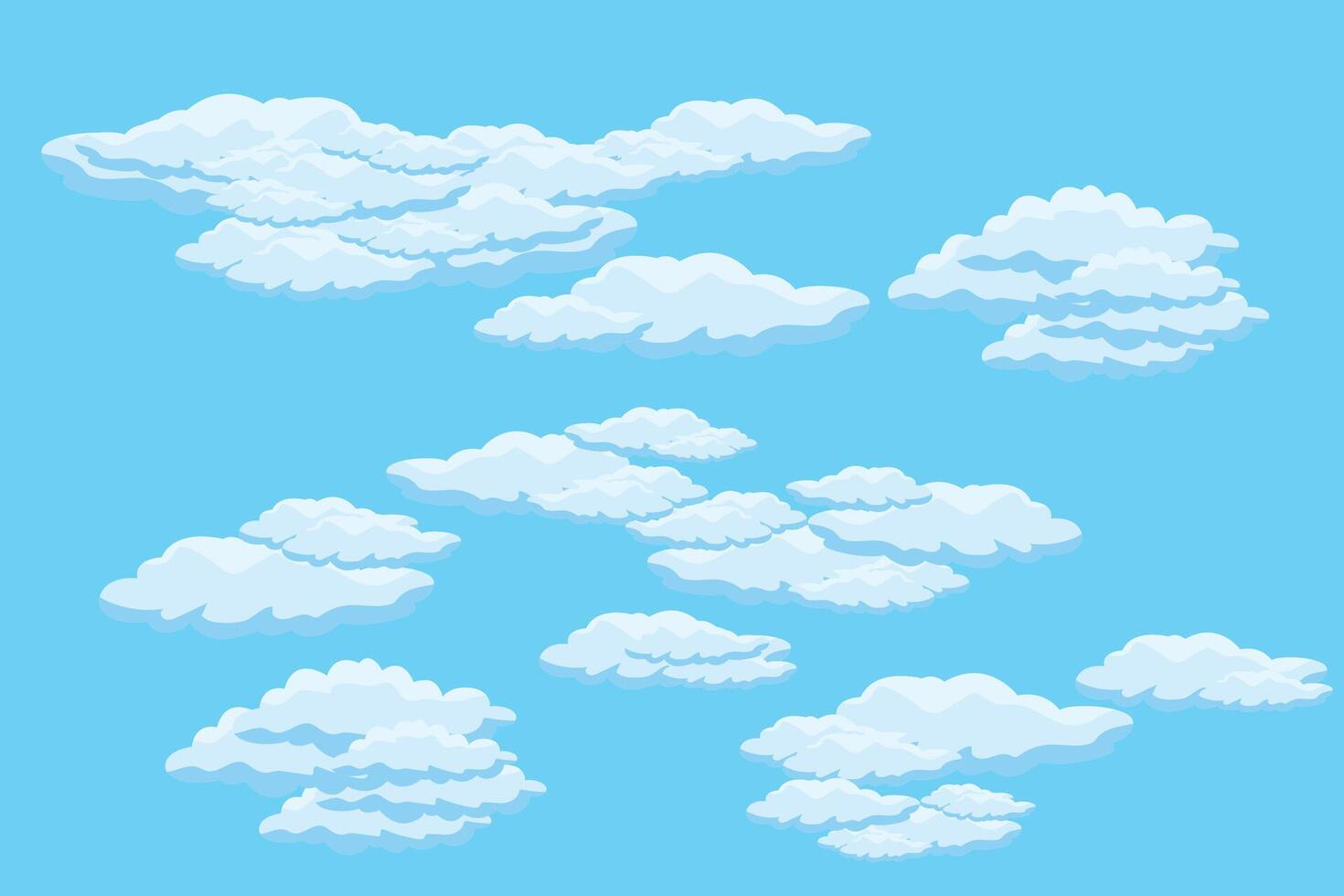 Cloud sky scene background vector simple cloud illustration template design