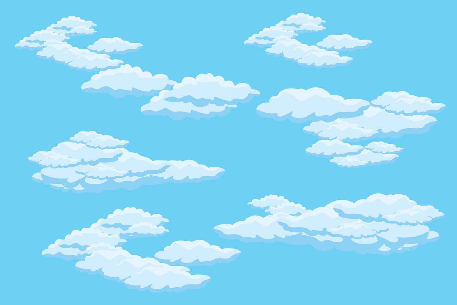 Cloud sky scene background vector simple cloud illustration template design