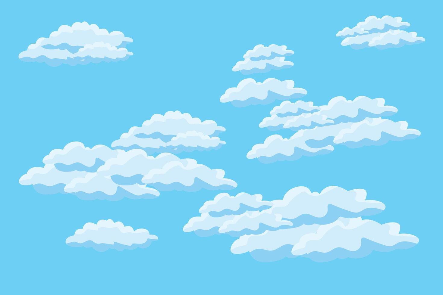 Cloud sky scene background vector simple cloud illustration template design