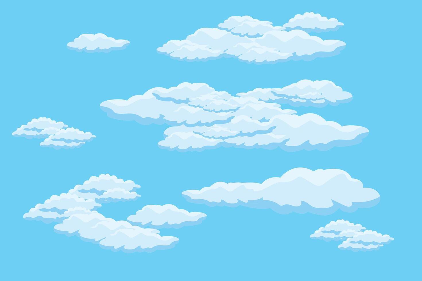 Cloud sky scene background vector simple cloud illustration template design