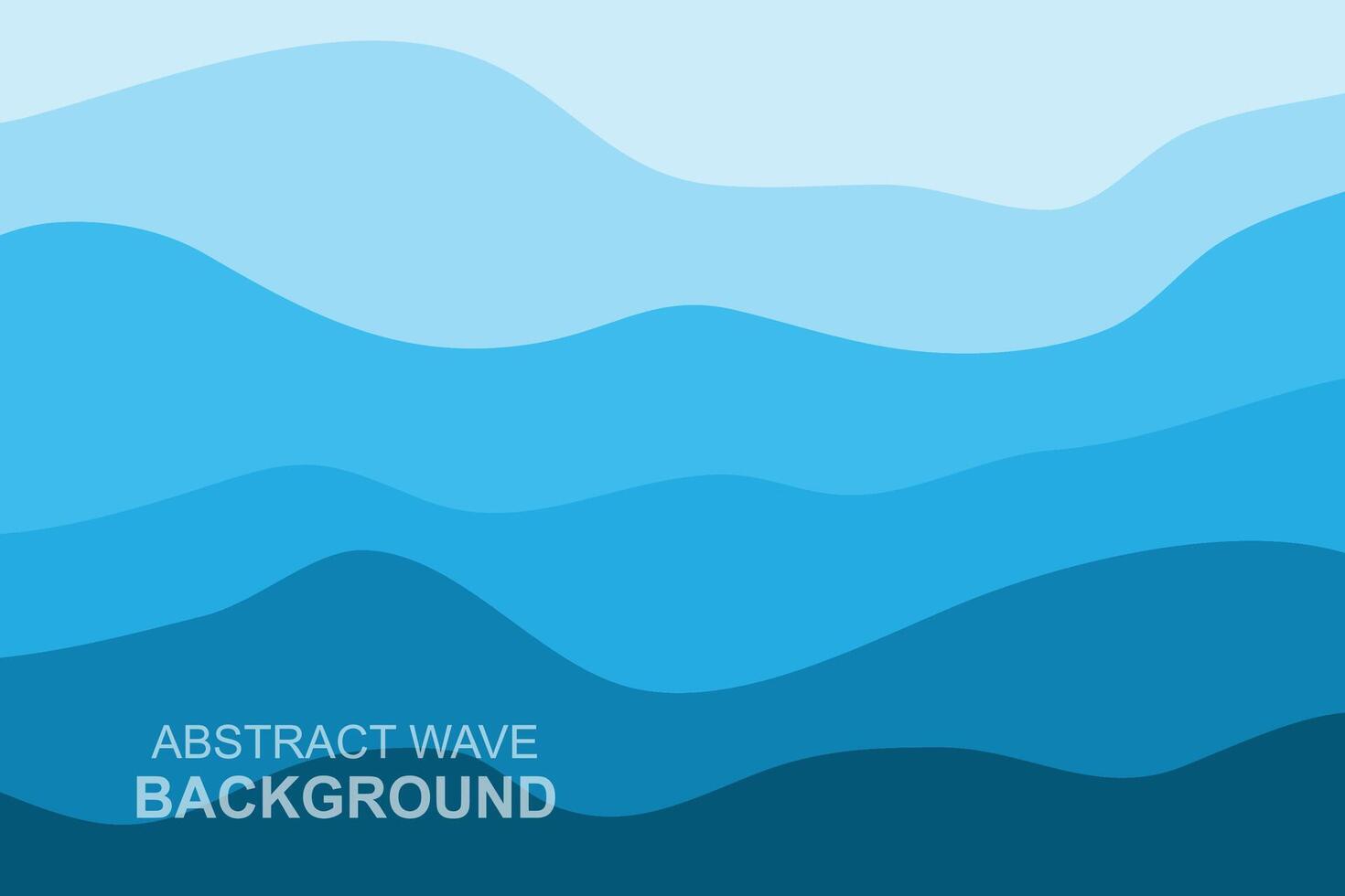 Water Wave Background Design, Abstract Vector Blue Ocean Walpaper Template