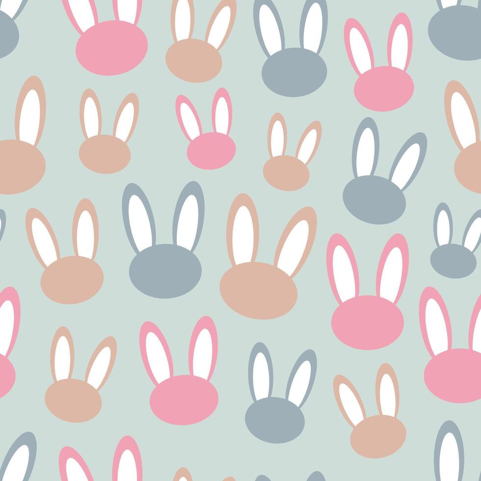 Rabbit seamless pattern. Abstract art print. Design for paper, covers, cards, fabrics, interior items and any. Vector illustration about Easter.