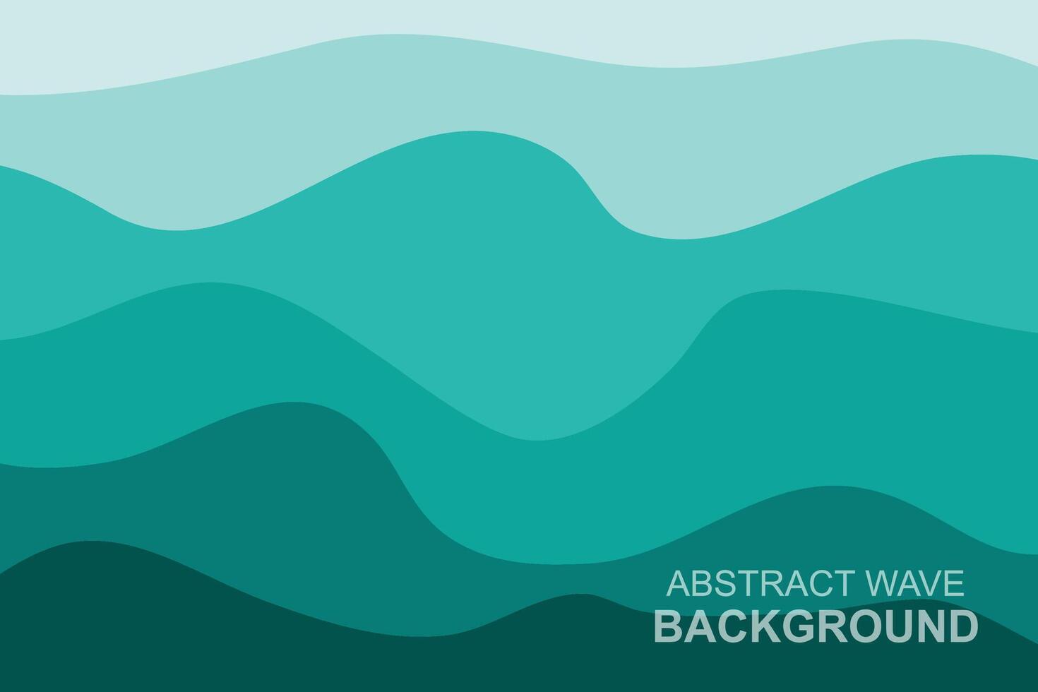 Water Wave Background Design, Abstract Vector Blue Ocean Walpaper Template