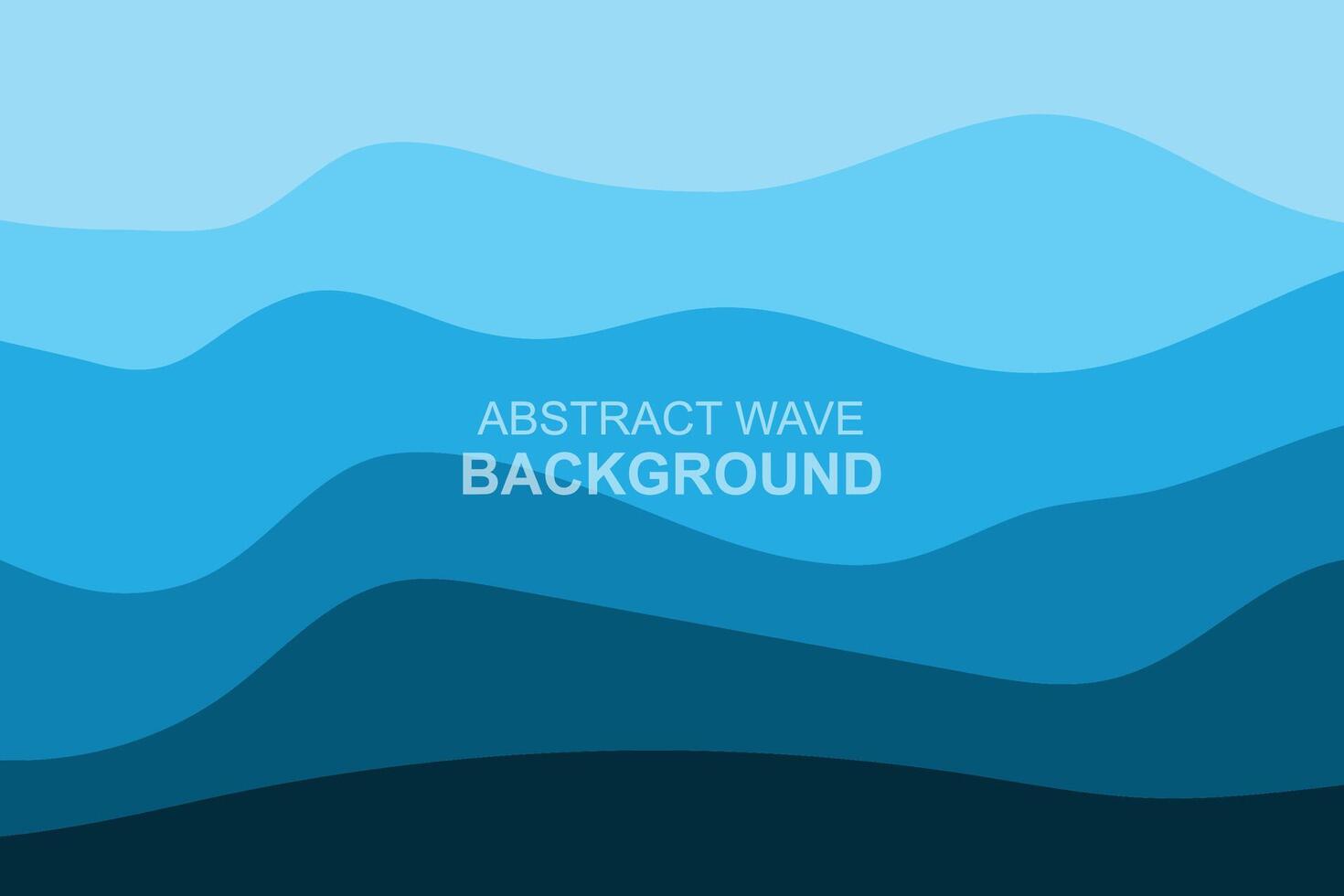 Water Wave Background Design, Abstract Vector Blue Ocean Walpaper Template