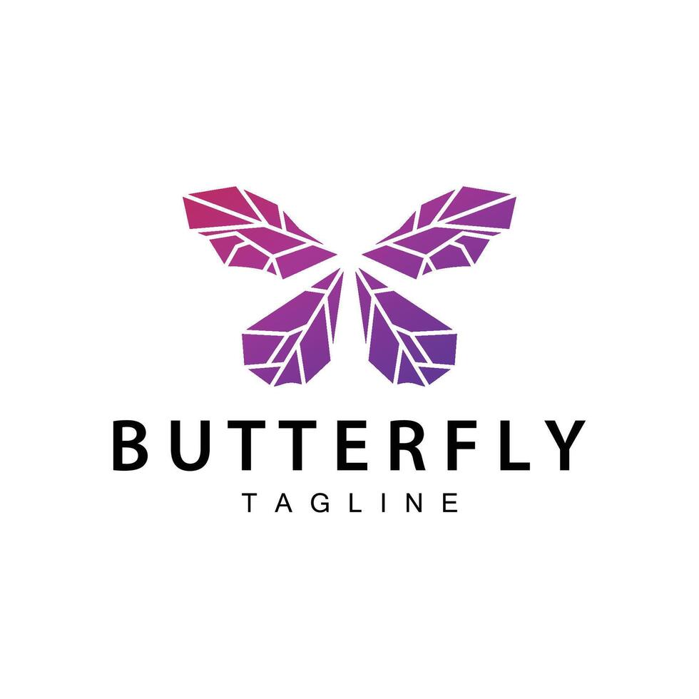 Butterfly Logo Animal Design Brand Product Beautiful and Simple Decorative Animal Wing vector